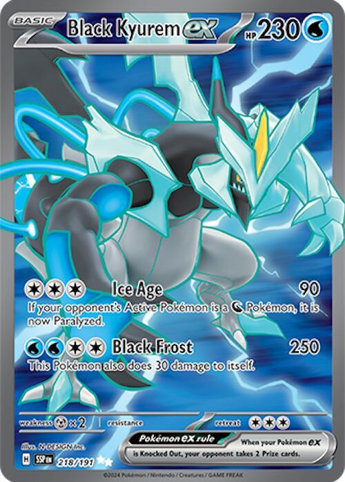 Black Kyurem ex Holo Ultra Rare SV08: Surging Sparks 218/191 NM