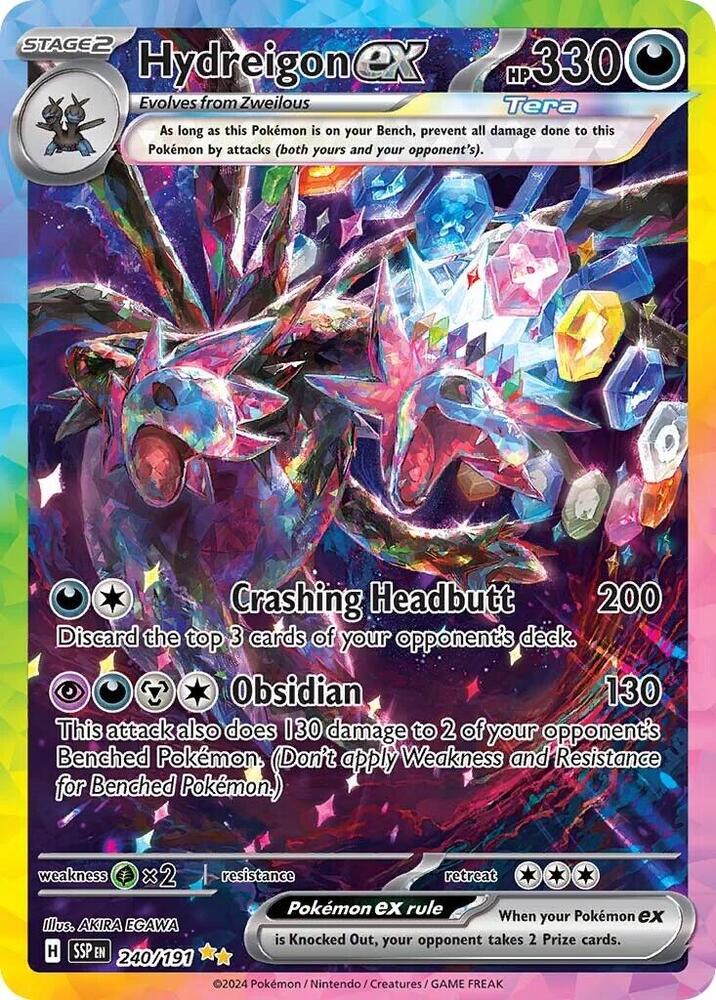 Hydreigon ex Holo Special Illustration Rare SV08: Surging Sparks 240/191 NM