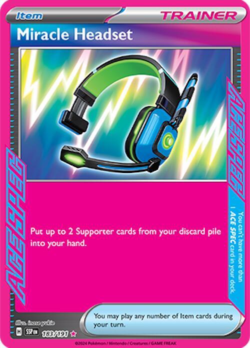 Miracle Headset Holo ACE SPEC Rare SV08: Surging Sparks 183/191 NM