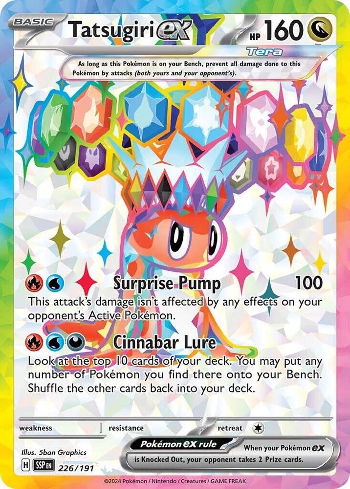 Tatsugiri ex Holo Ultra Rare SV08: Surging Sparks 226/191 NM