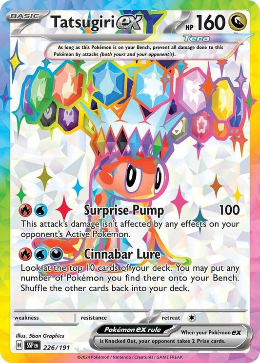 Tatsugiri ex Holo Ultra Rare SV08: Surging Sparks 226/191 NM