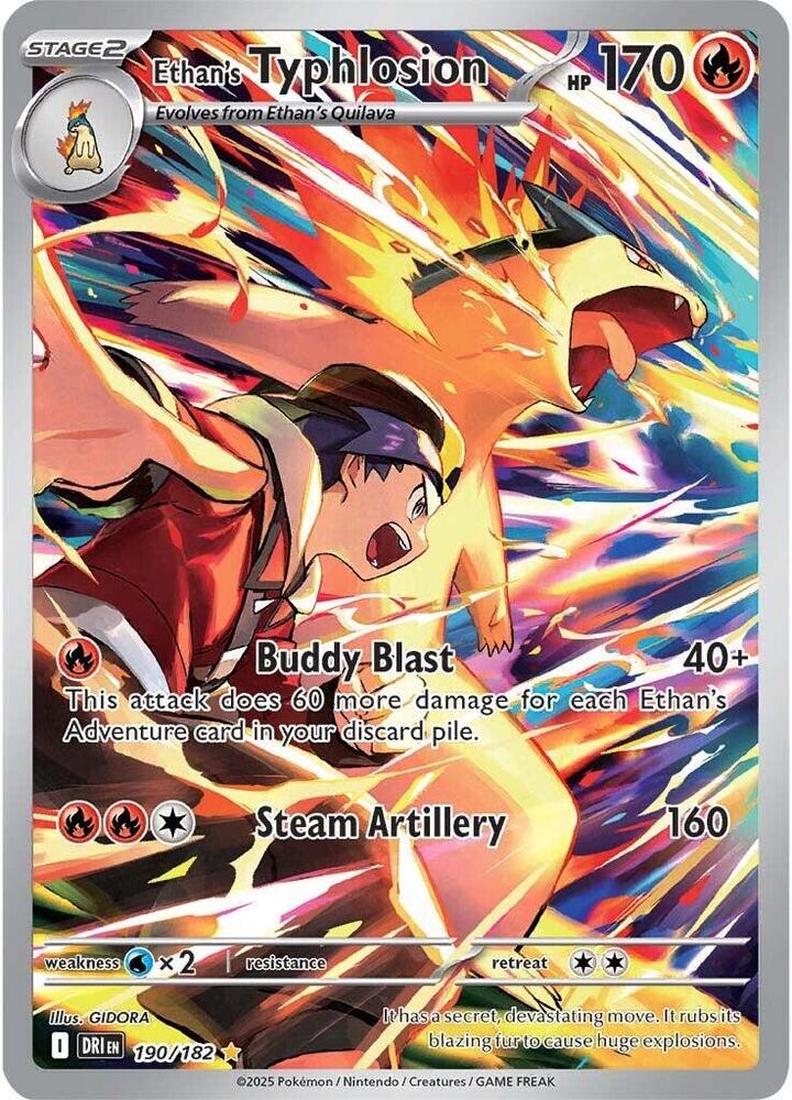 Ethan's Typhlosion Holo Illustration Rare SV10: Destined Rivals 190/182 NM