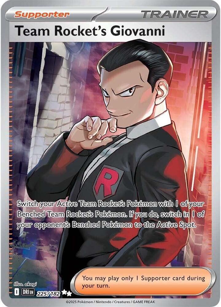 Team Rocket's Giovanni Holo Ultra Rare SV10: Destined Rivals 225/182 NM