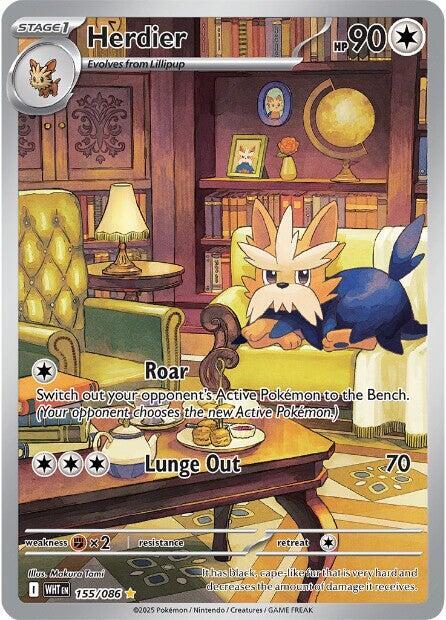 Herdier Holo Illustration Rare SV: White Flare 155/086 NM