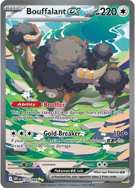 Bouffalant ex Holo Special Illustration Rare SV: White Flare 170/086 NM
