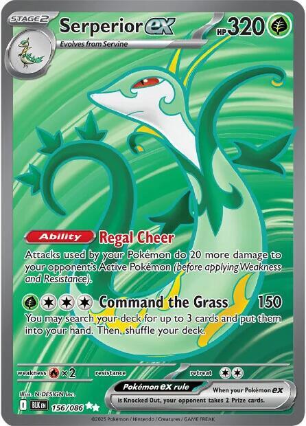 Serperior ex Holo Ultra Rare SV: Black Bolt 156/086 NM