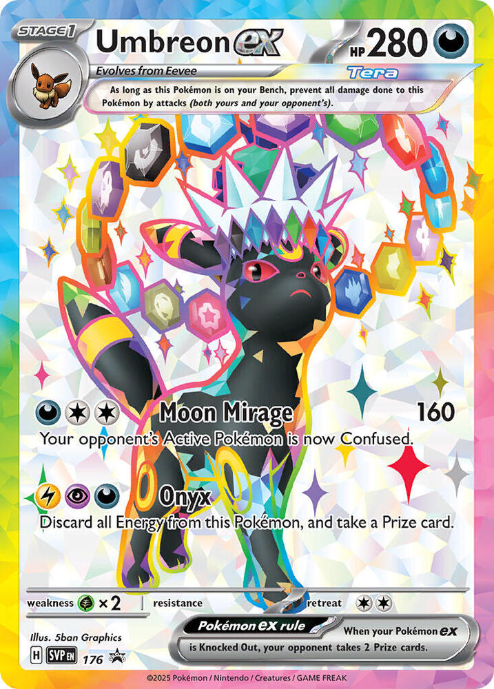 Umbreon ex - 176 Holo Promo SV: Scarlet & Violet Promo Cards SVP 176 NM