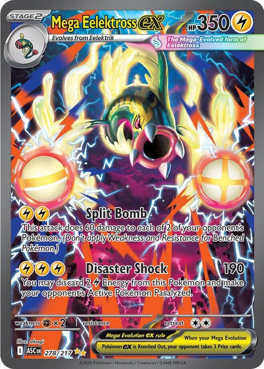 Mega Eelektross ex Holo Special Illustration Rare ME: Ascended Heroes 278/217 NM