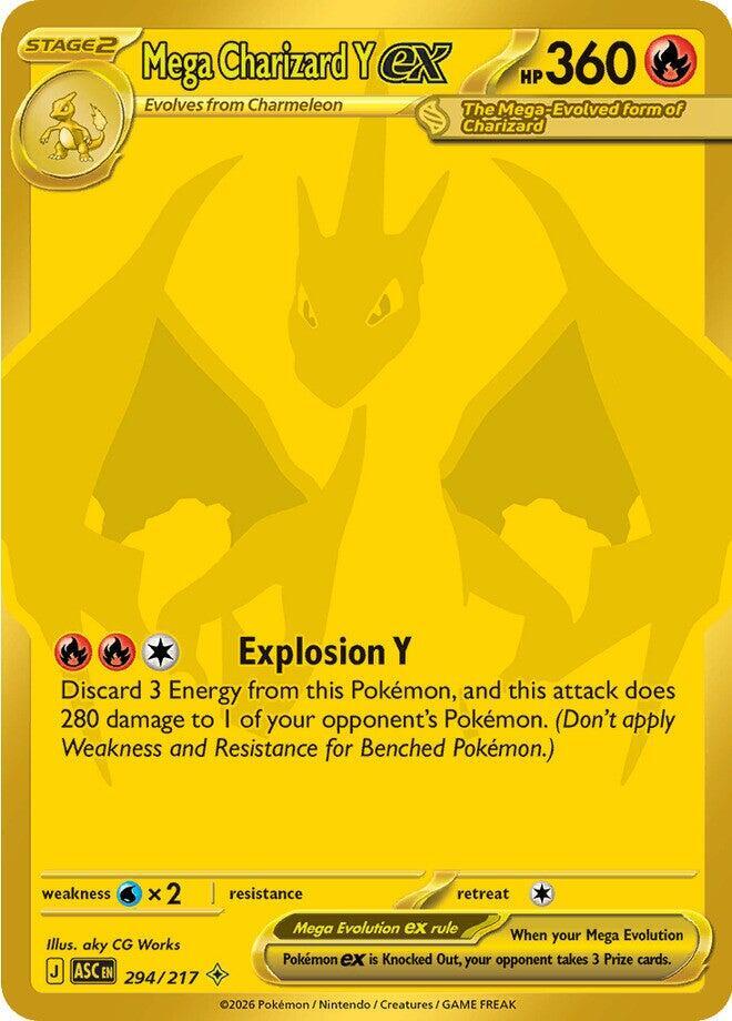 Mega Charizard Y ex Holo Mega Hyper Rare ME: Ascended Heroes 294/217 NM