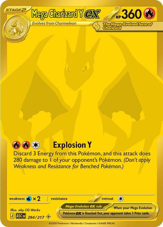Mega Charizard Y ex Holo Mega Hyper Rare ME: Ascended Heroes 294/217 NM