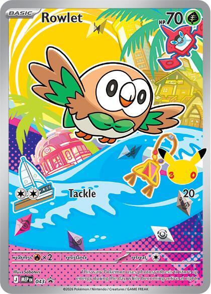 Rowlet Holo Promo ME: Mega Evolution Promo 043 NM