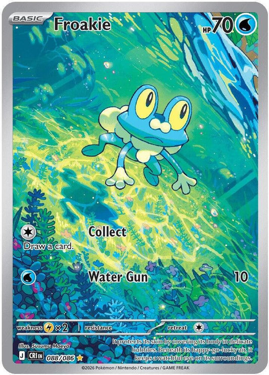 Froakie Holo Shiny Rare ME04: Chaos Rising 088/086 NM