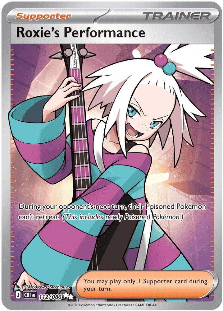 Roxie's Performance Holo Ultra Rare ME04: Chaos Rising 112/086 NM