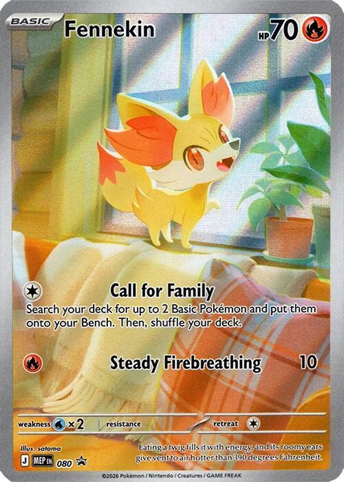 (SEALED) Fennekin Holo Promo ME: Mega Evolution Promo 080 NM