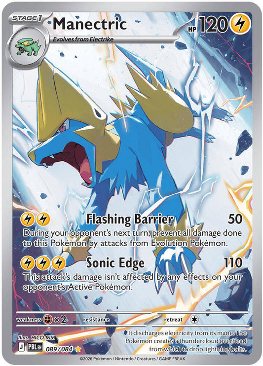 Manectric Holo Illustration Rare ME05: Pitch Black 089/084 NM