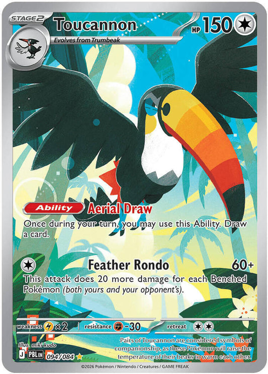 Toucannon Holo Illustration Rare ME05: Pitch Black 094/084 NM