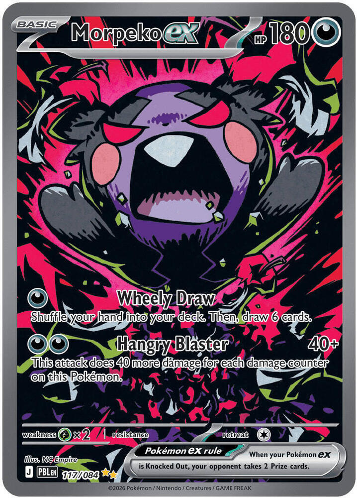 Morpeko ex Holo Special Illustration Rare ME05: Pitch Black 117/084 NM