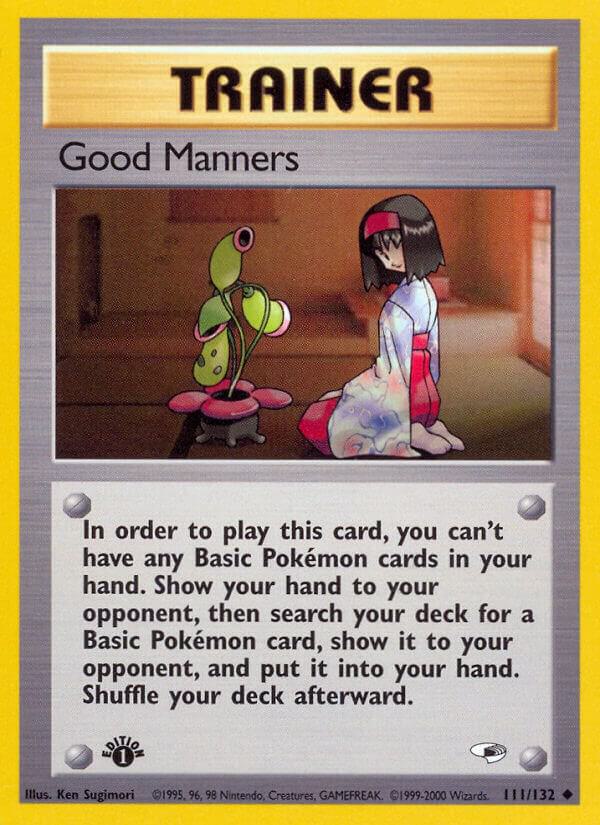 Good Manners 1st Edition Uncommon Gym Heroes 111/132 NM