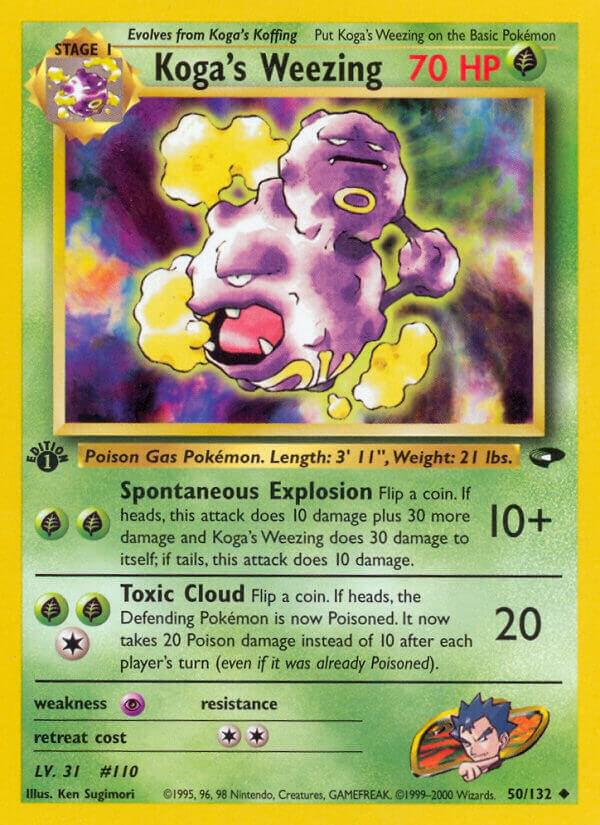 Koga's Weezing 1st Edition Uncommon Gym Challenge 050/132 NM