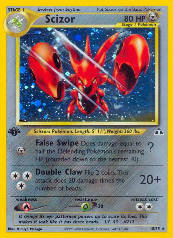 Scizor (10) Unlimited Holo Holo Rare Neo Discovery 10/75 NM