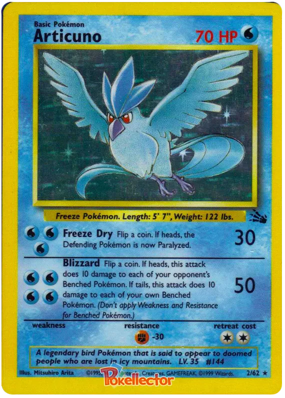 Legendary Birds Bundle Zapdos Holo 16/102 Base Set Articuno Fossil 2/62 Moltres Fossil 27/62