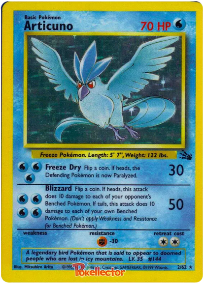 Legendary Birds Bundle Zapdos Holo 16/102 Base Set Articuno Fossil 2/62 Moltres Fossil 27/62