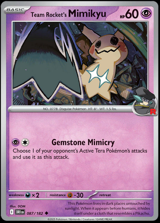 Image of Team Rockets Mimikyu Destined Rivals (DRI) #087