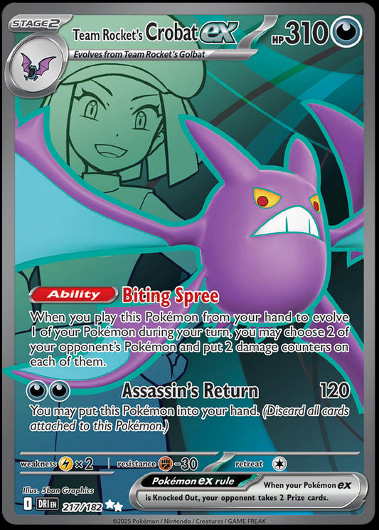 Image of Team Rockets Crobat ex Destined Rivals (DRI) #217