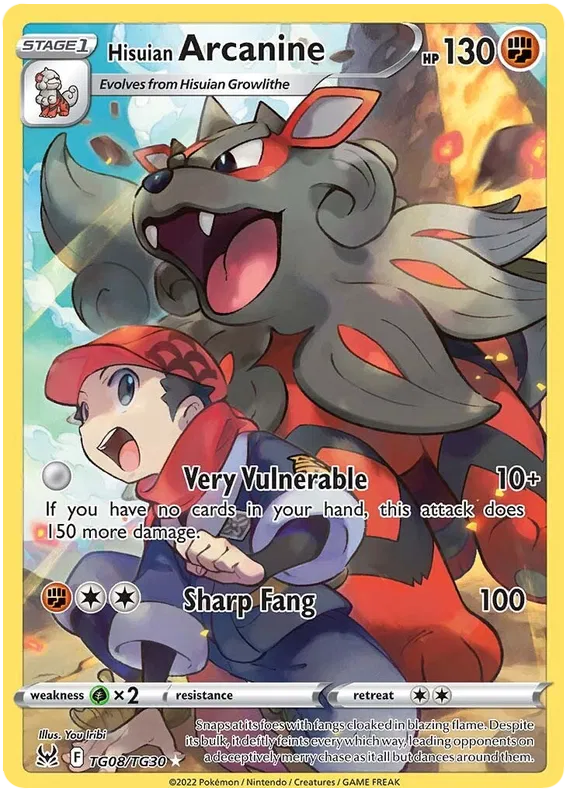 Hisuian Arcanine R TG08/TG30 Lost Origins - Trainer Gallery