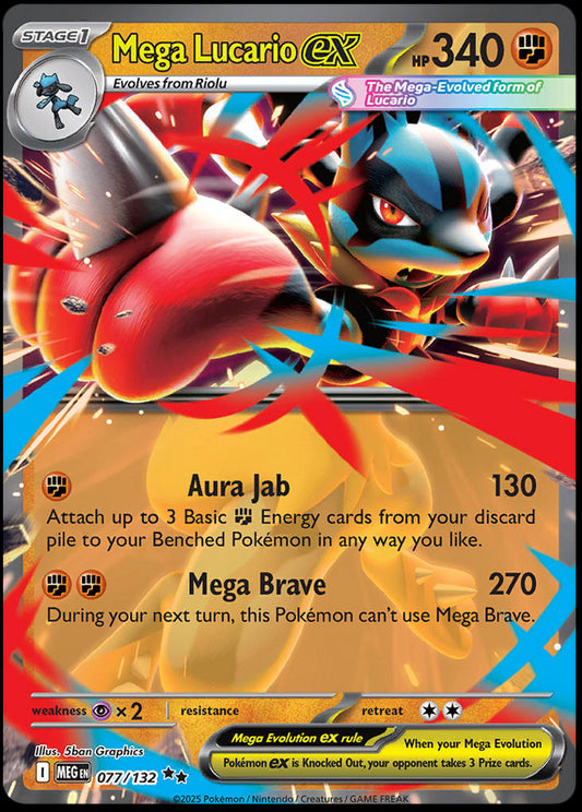 Image of Mega Lucario ex Mega Evoloution (MEG) #77