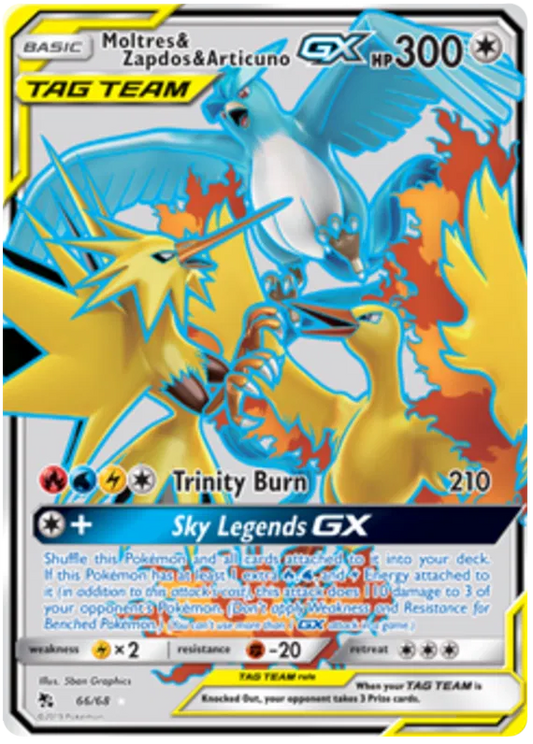 Moltres & Zapdos & Articuno GX 66/68 Hidden Fates
