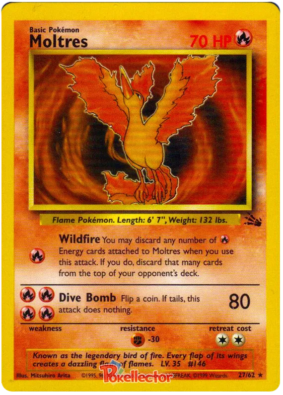 Legendary Birds Bundle Zapdos Holo 16/102 Base Set Articuno Fossil 2/62 Moltres Fossil 27/62