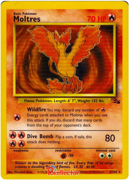 Legendary Birds Bundle Zapdos Holo 16/102 Base Set Articuno Fossil 2/62 Moltres Fossil 27/62