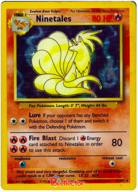 Ninetales Holo 12/102 Base Set