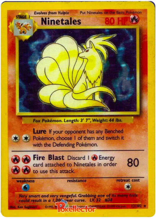 Ninetales Holo 12/102 Base Set
