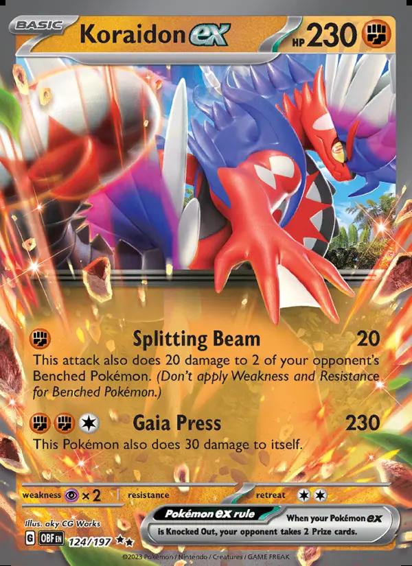 Image of Koraidon ex Obsidian Flames (OBF) #124