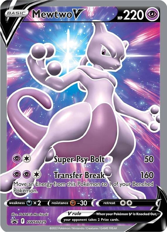 Image of Mewtwo V Sword and Shield Promos #SWSH229