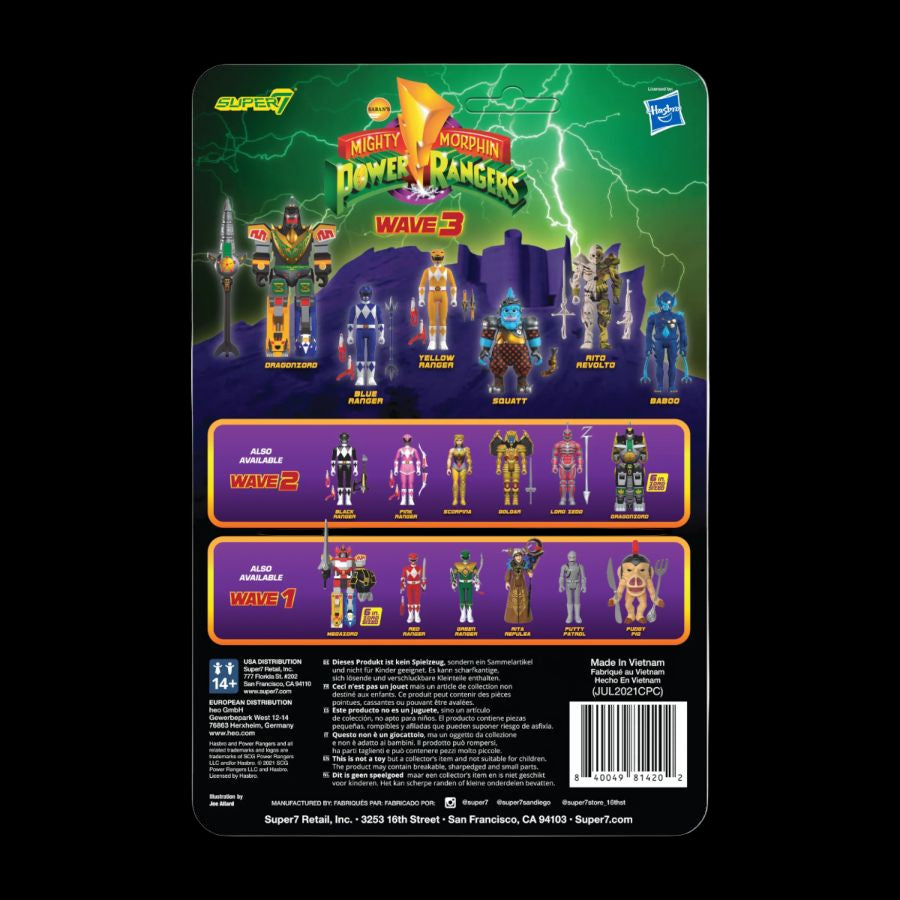 Power Rangers - Yellow Ranger ReAction 3.75" Action Figure