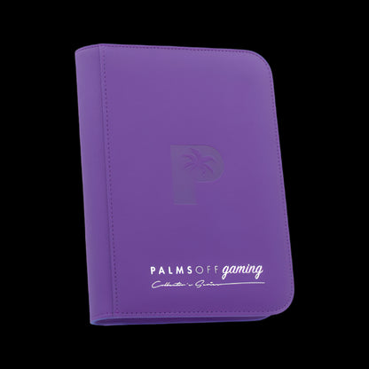 Palms Off Gaming -Collector's Series 4 Pocket Zip Trading Card Binder - PURPLE