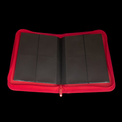 Palms Off Gaming -Collector's Series 4 Pocket Zip Trading Card Binder - RED
