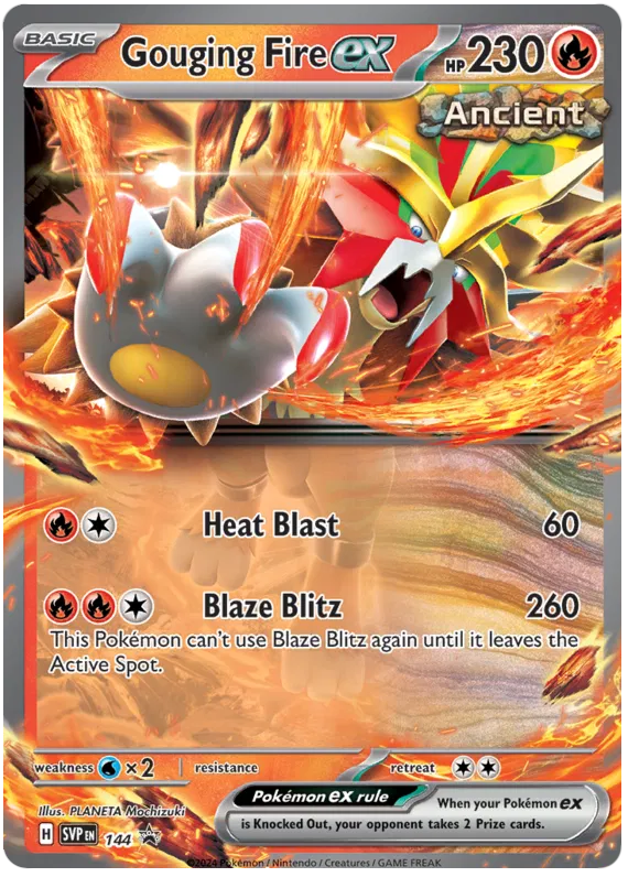 Gouging Fire ex (144/191) SVP Scarlet and Violet Promos