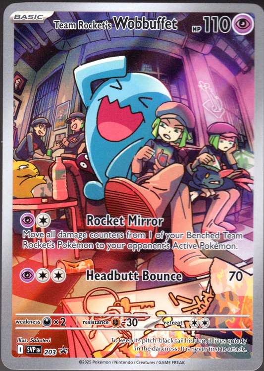 Team Rockets Wobbuffet (203/225) SVP Scarlet and Violet Promos (Sealed)