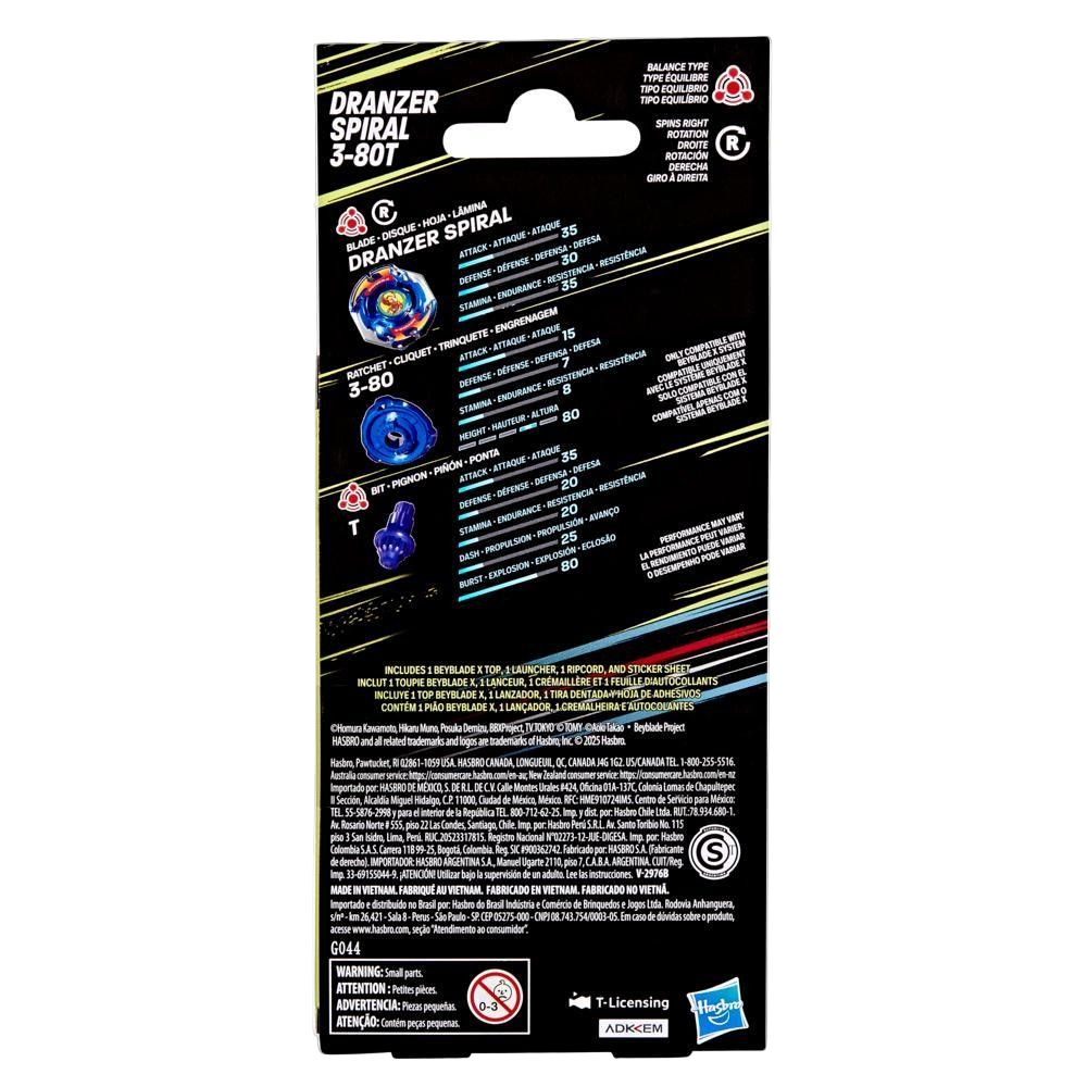 Beyblade X Booster Single Top -  Dranzer Spiral 3-80T (Over Pack Van Cortlandt)