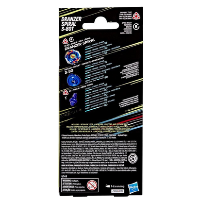 Beyblade X Booster Single Top -  Dranzer Spiral 3-80T (Over Pack Van Cortlandt)