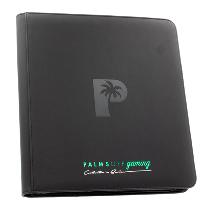 Palms Off Gaming - Collector's Series 12 Pocket Zip Trading Card Binder - BLACK