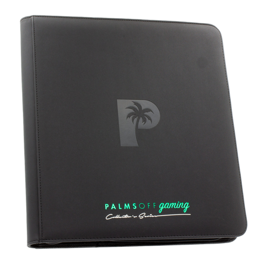 Palms Off Gaming - Collector's Series 12 Pocket Zip Trading Card Binder - BLACK