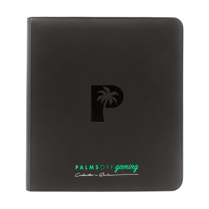 Palms Off Gaming - Collector's Series 12 Pocket Zip Trading Card Binder - BLACK