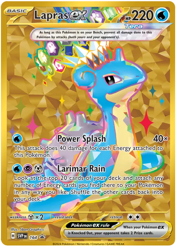 SEALED Lapras ex (164/191) Common svp Scarlet and Violet Promos