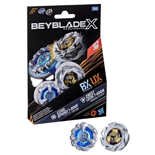 Beyblade X Cowl Sphinx 1-80GF & Crest Leon 7-60GN Dual Pack