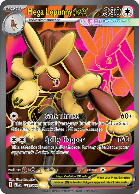 Mega Lopunny ex (115/094) Ultra Rare Phantasmal Flames